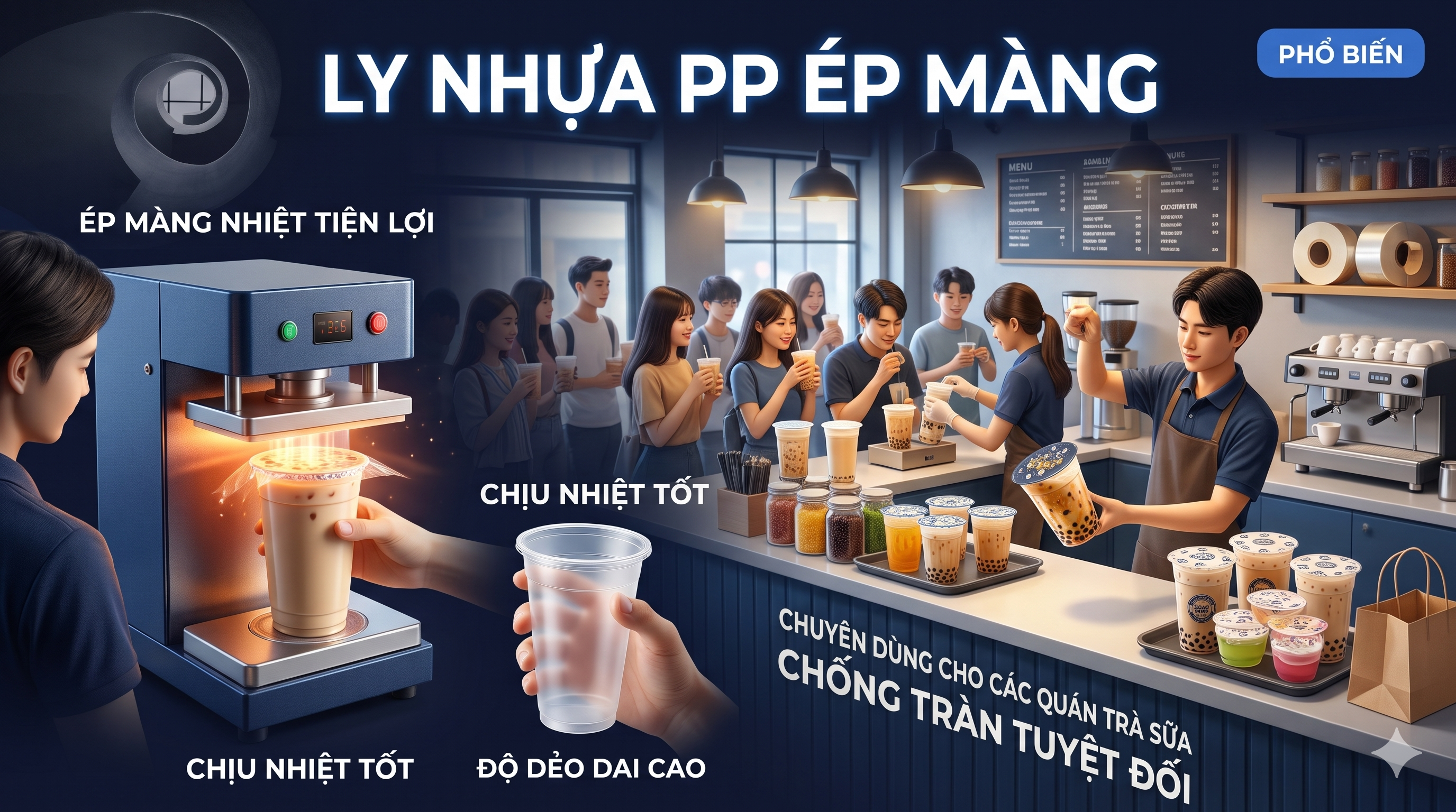 Ly Nhựa PP Ép Màng
