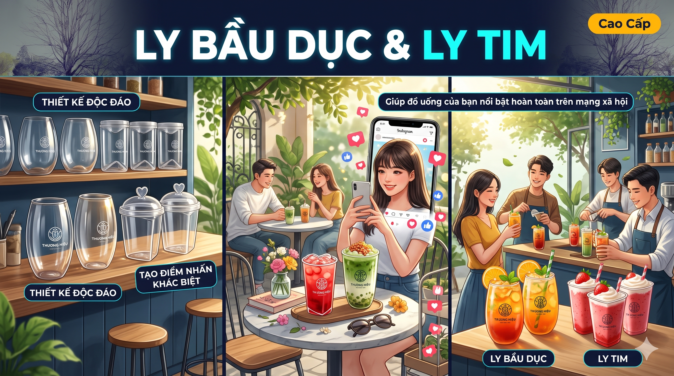 Ly Bầu Dục & Ly Tim